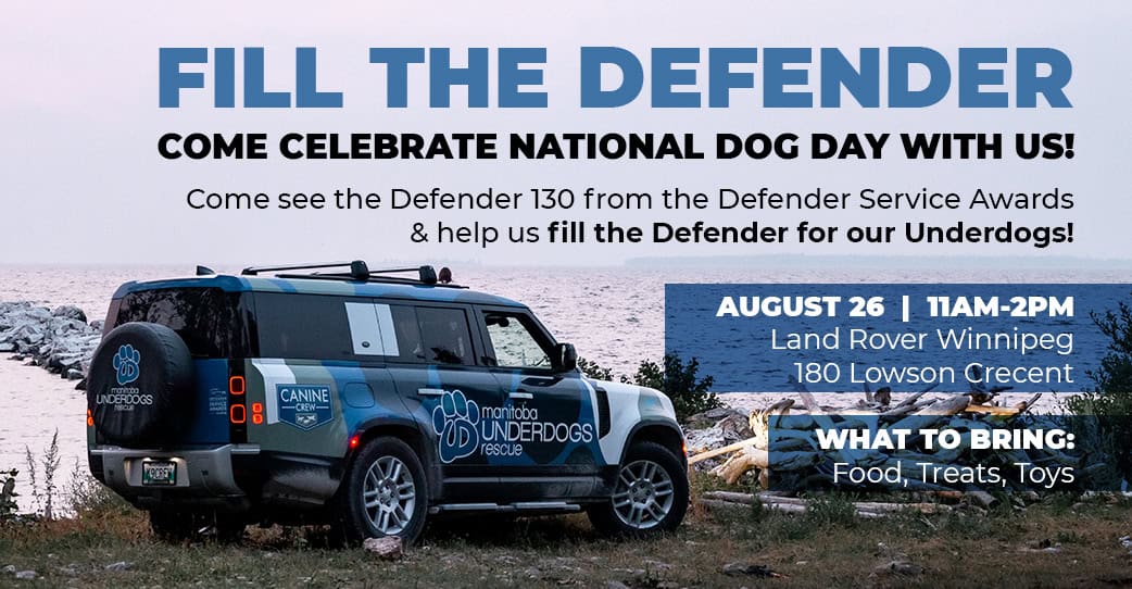 National Dog Day: FILL THE DEFENDER!